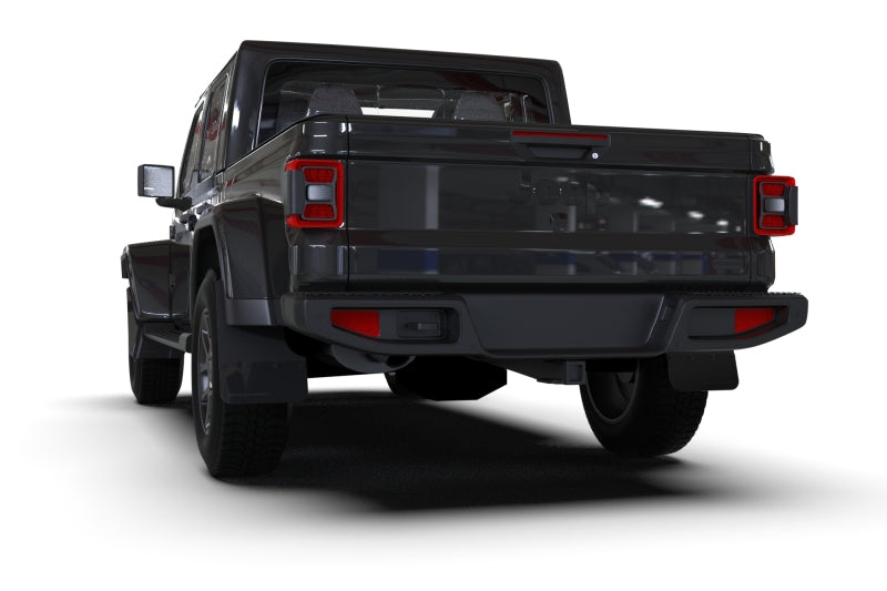 Rally Armor MF104-BLK-GRY 19-24 Jeep JT Gladiator (Mojave/Rubicon) Black Mud Flap w/Grey Logo