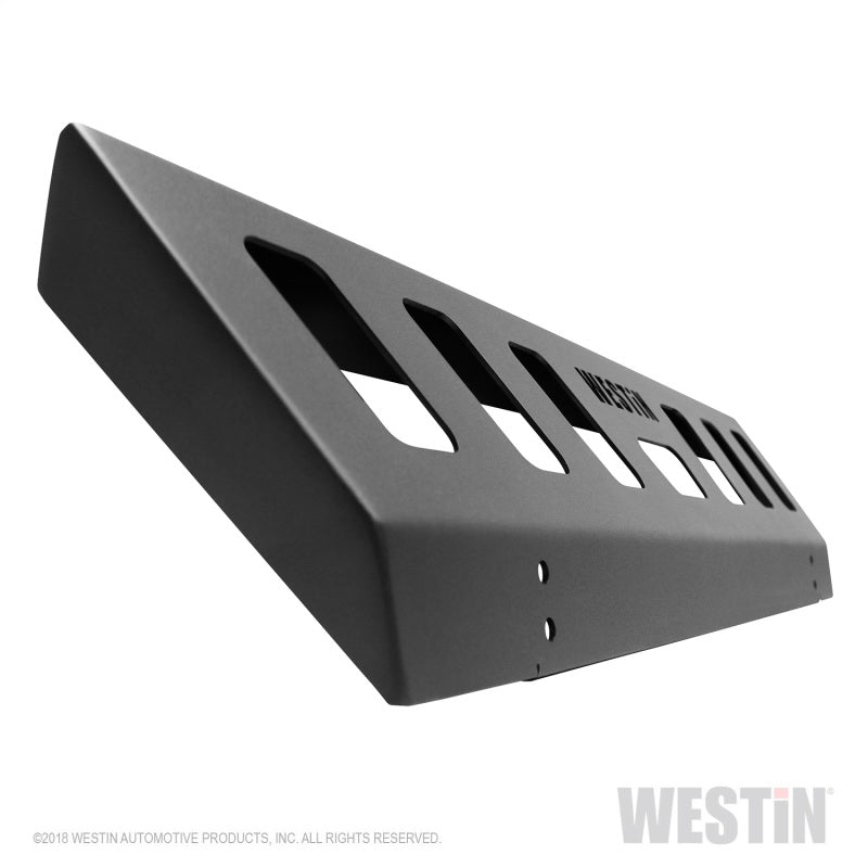 Westin 59-80095 18-19 Jeep Wrangler JL Front Bumper Skid Plate - Textured Black
