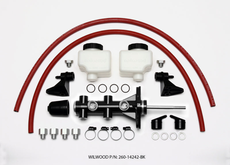 Wilwood WIL260-14242-BK Tandem M/C Remote Mnt 15/16in Bore Black