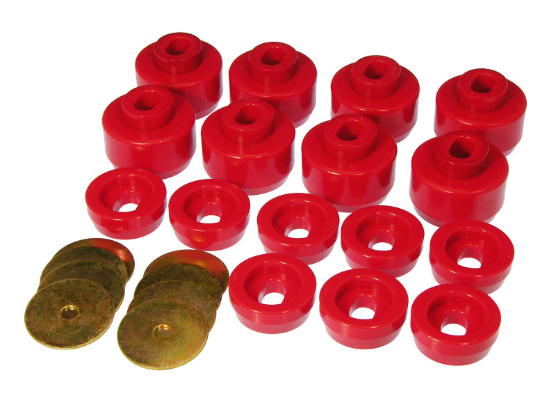 Prothane 7-141 99-06 Chevy Silverado 2/4wd Body Mounts - Red