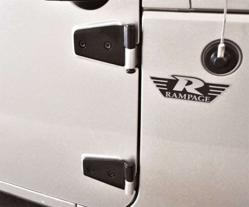Rampage 87641 2007-2018 Jeep Wrangler(JK) Door Hinges - Black