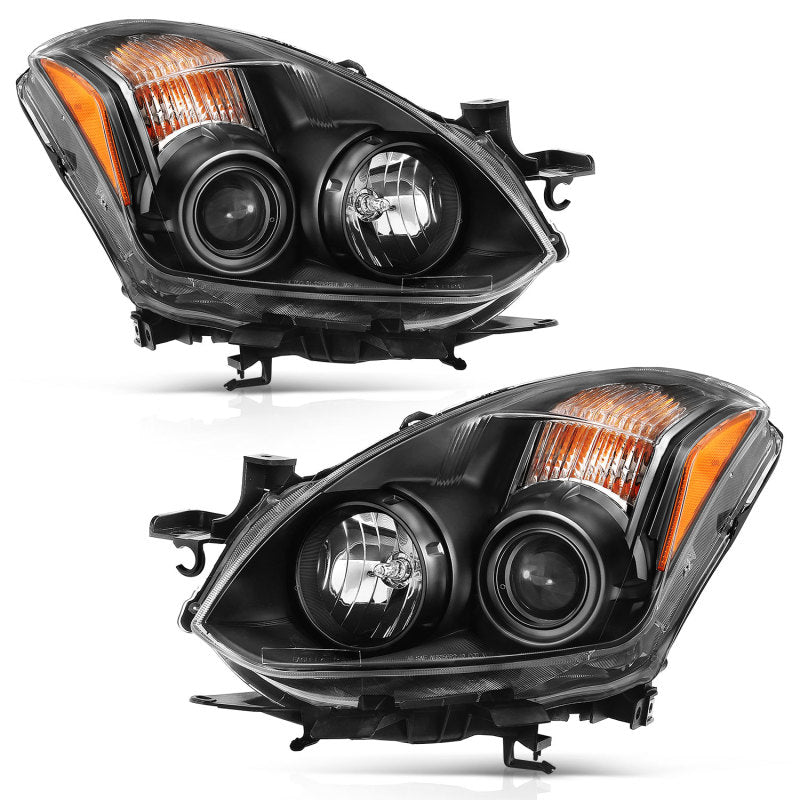 ANZO 121548 2010-2013 Nissan Altima Projector Headlight Black (Halogen Type)