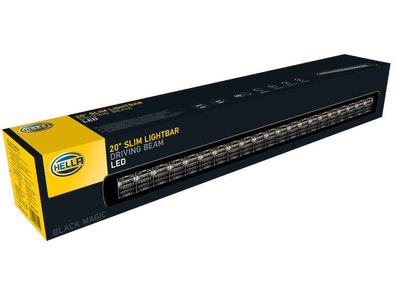 Hella 358176301 Universal Black Magic 20in Thin Light Bar - Driving Beam