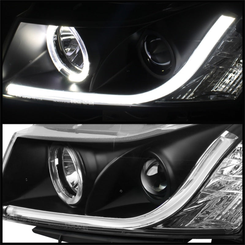 SPYDER 5074164 Spyder Chevy Cruze 11-14 Projector Headlights Light Tube DRL Blk PRO-YD-CCRZ11-LTDRL-BK