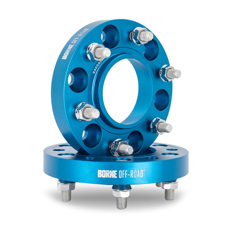 Mishimoto BNWS-005-381BL Borne Off-Road Wheel Spacers - 6x139.7 - 78.1 - 38.1mm - M14x1.5 - Blue