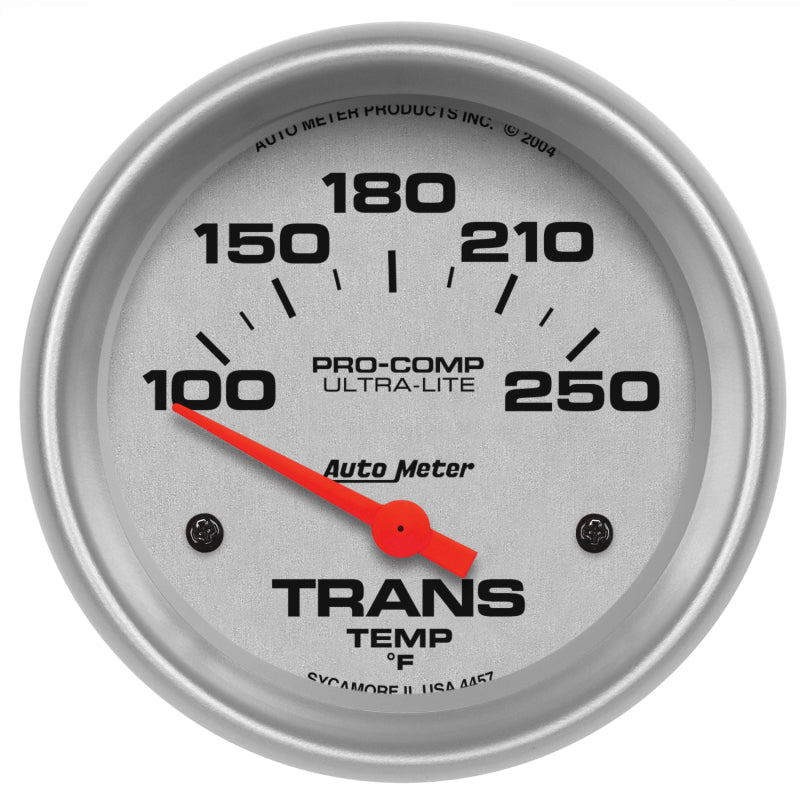 AutoMeter 4457 Autometer Ultra-Lite 2-5/8in 100-250 Deg Electric Transmission Temp Ultra Lite Gauge