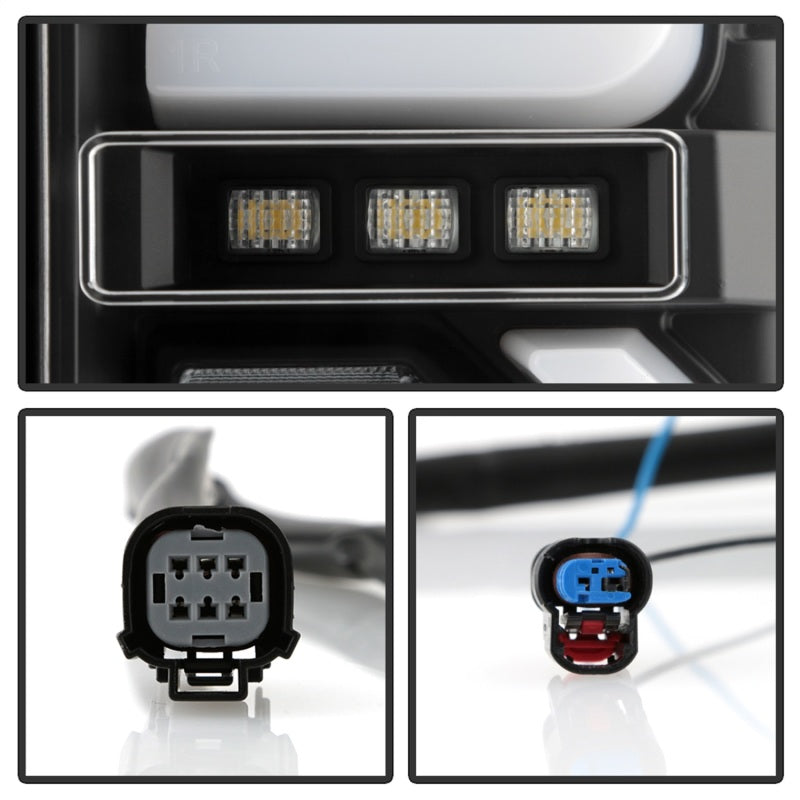 SPYDER 5000286 Spyder GMC Sierra 19-20 Incandescent Bulb Model Only LED Tail Lights - Black ALT-YD-GS19-LED-BK