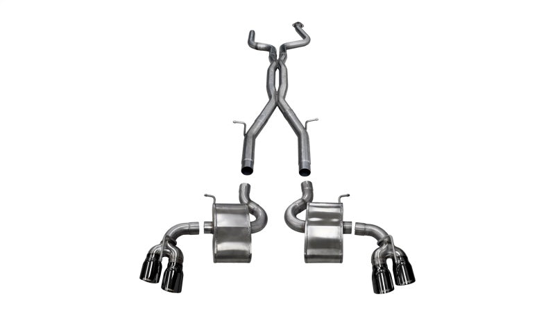 CORSA Performance 14770BLK Corsa 2016-24 Chevy Camaro SS 6.2L Xtreme+ 2.75in Cat-Back Dual Rear Exit w/ Twin 4in Black PVD Tips