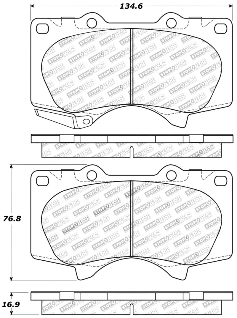 Stoptech 309.09760 StopTech Performance 03-09 Lexus GX 470 Front Brake Pads