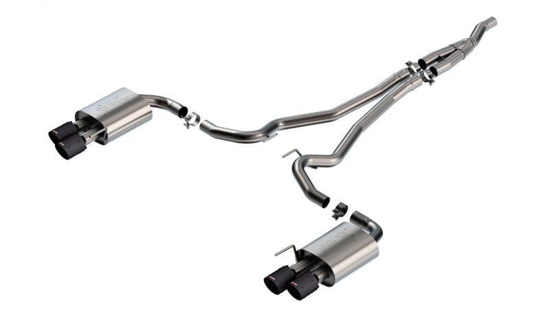 Borla 140982CFBA 2024 Ford Mustang 2.3L Ecoboost ATAK Catback Exhaust CF BA w/ Quad Tips - Non-Active