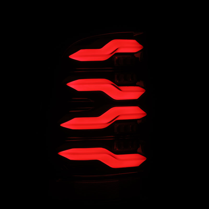 AlphaRex 640004 09-18 Dodge RAM Luxx-Series LED Tail Lights Black w/ Activation Light & Sequential Signal