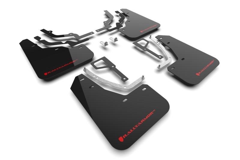 Rally Armor MF117-UR-BLK-RD 2025 Hyundai Ioniq 5 N Black Mud Flap w/ Red Logo