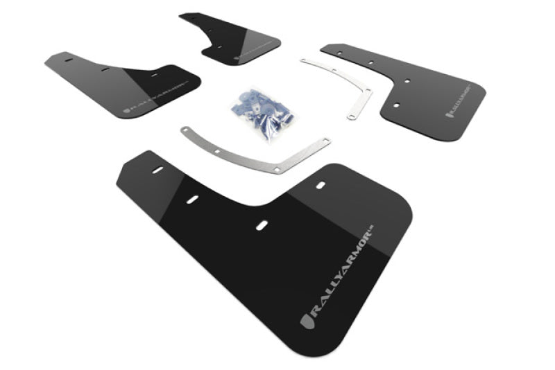 Rally Armor MF49-UR-BLK/SIL 18-22 Subaru Ascent Black UR Mud Flap W/ Silver Logo