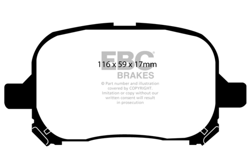EBC DP41133R 97-99 Lexus ES300 3.0 Yellowstuff Front Brake Pads