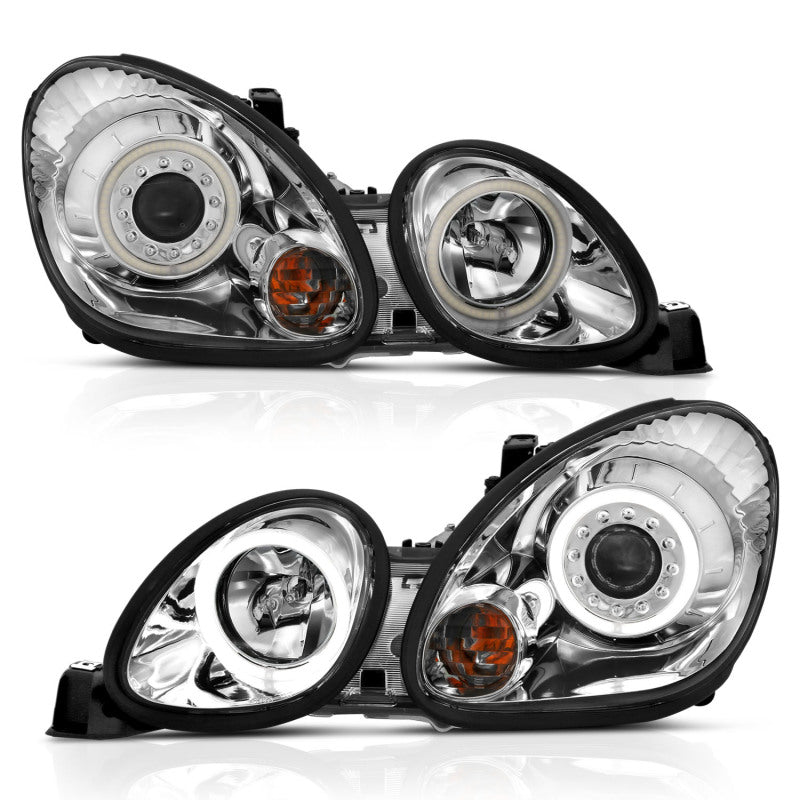 ANZO 121143 1998-2005 Lexus Gs300 Projector Headlights w/ Halo Chrome
