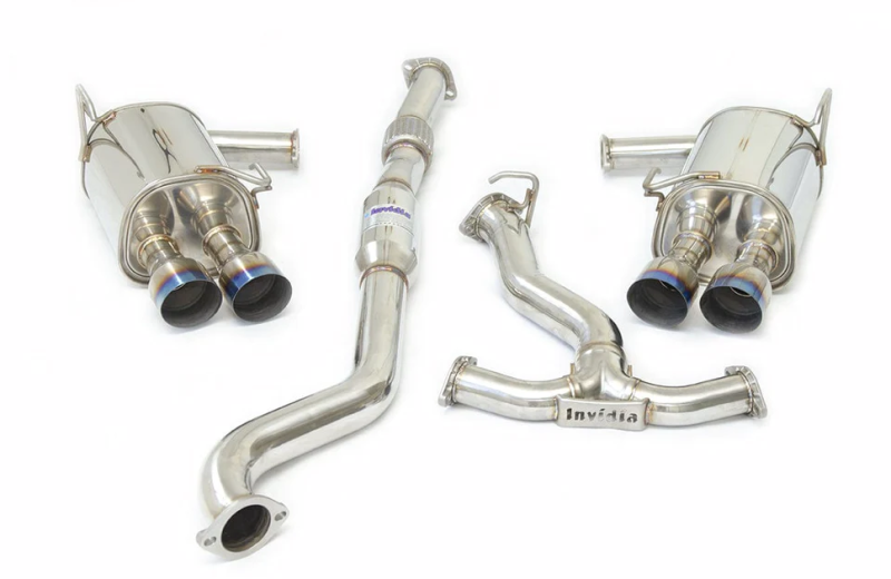 Invidia HS22WRXG2T 2022+ Subaru WRX Q300 Single Layer Titanium Burnt Quad Tip Cat-back Exhaust