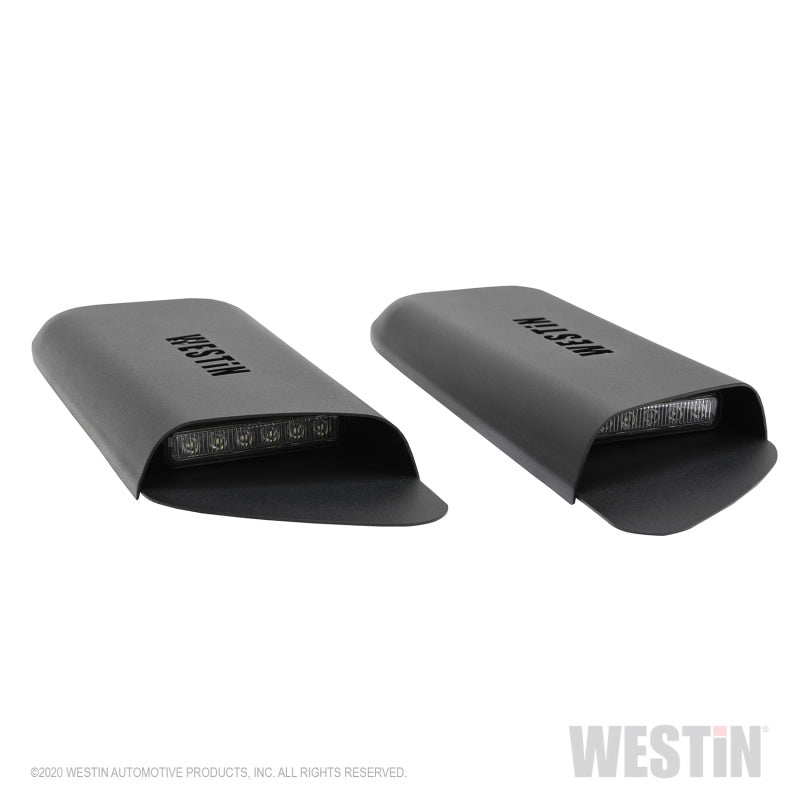Westin 62-41115 18-20 Jeep Wrangler JL 2dr LED Hood Scoops - Textured Black
