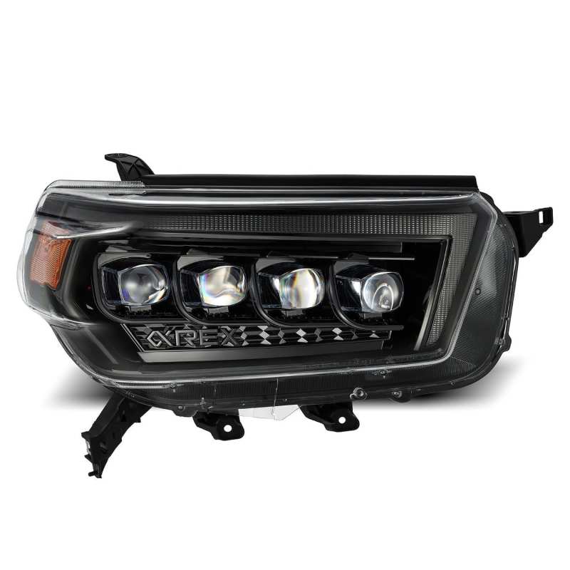 AlphaRex 880758 10-13 Toyota 4Runner NOVA LED Proj Headlights Plank Style Alpha Black w/Seq Signal/DRL