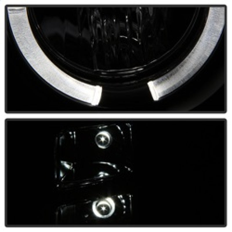 SPYDER 5078506 Spyder GMC Sierra 1500/2500 07-13 Projector Headlights LED Halo- LED Blk Smke PRO-YD-GS07-HL-BSM