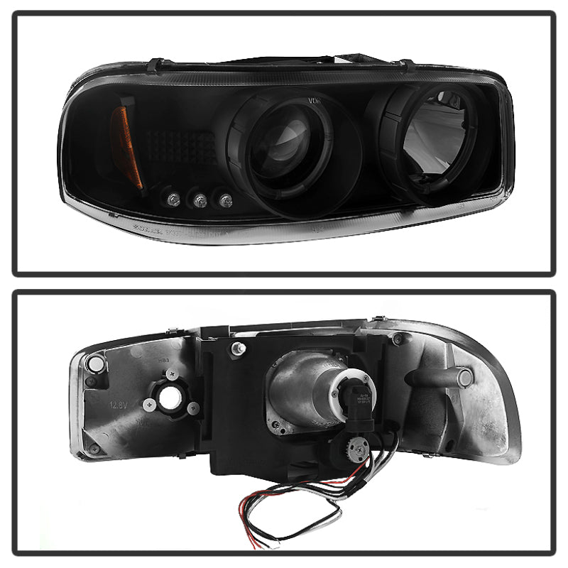 SPYDER 5078292 Spyder GMC Sierra 1500/2500 99-06 Projector Headlights LED Halo LED Blk Smke PRO-YD-CDE00-HL-BSM
