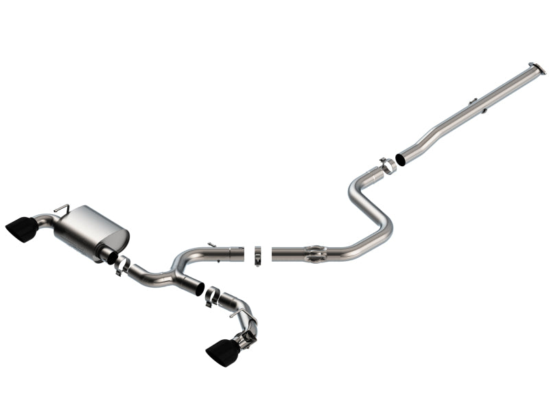 Borla 140832BC 19-20 Hyundai Veloster N 2.0L I4 MT FWD 2DR 3in ATAK CatBack Exhaust w/ Black Chrome Tips