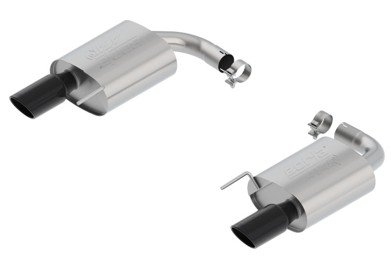 Borla 11895BC Atak S Rear Section 15-17 Ford Mustang GT 5.0L V8 MT/AT 2.5in pipe 4in tip (Black Chrome)
