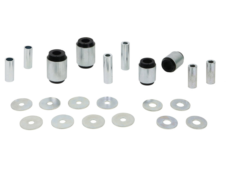 Whiteline W53312 Plus 02-09 Lexus GX470 / 06+ Toyota FJ Cruiser Fr C/A - Lwr Inner Front & Rear Bushing Kit