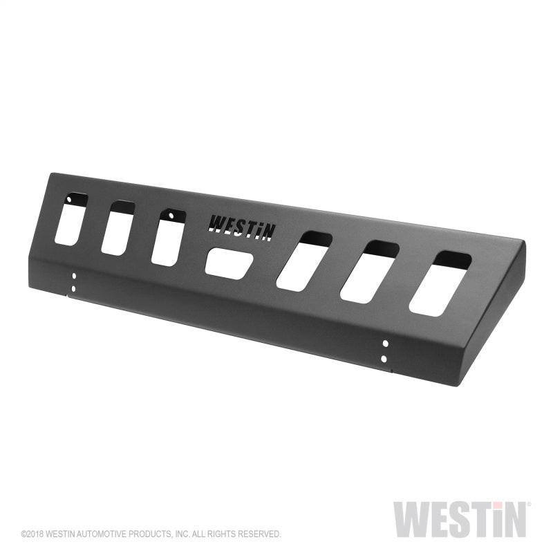 Westin 59-80095 18-19 Jeep Wrangler JL Front Bumper Skid Plate - Textured Black