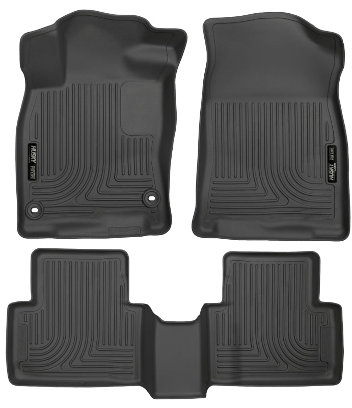 Husky Liners 98461 2016 Honda Civic (4DR) WeatherBeater Combo Black Floor Liners
