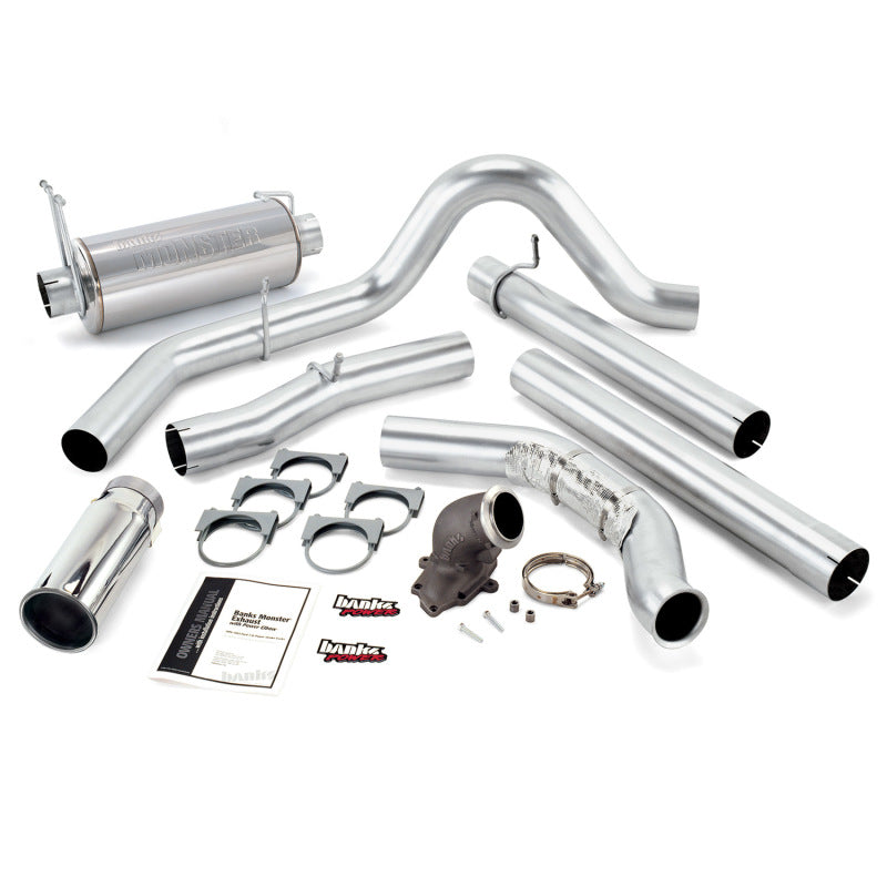 Banks Power 48659 99-03 Ford 7.3L Monster Exh w/ Power Elbow - SS Single Exh w/ Chrome Tip