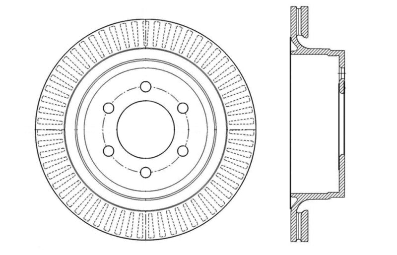 Stoptech 127.65135L StopTech Slotted & Drilled Sport Brake Rotor