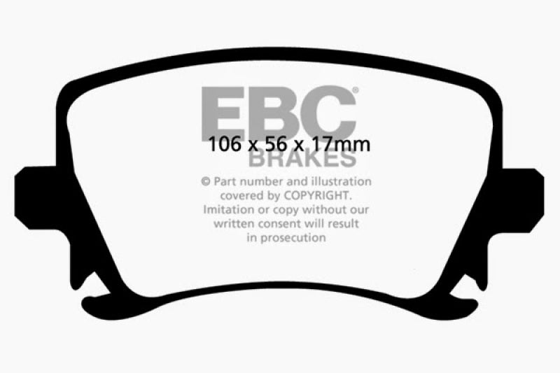 EBC DP31518C 06-13 Audi A3 2.0 Turbo (Girling rear caliper) Redstuff Rear Brake Pads