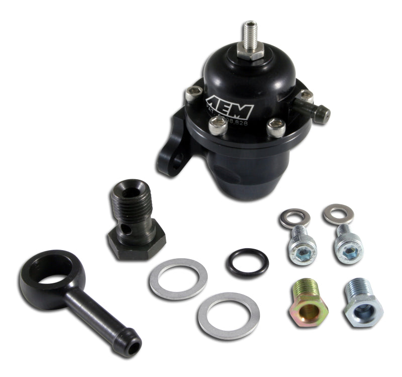 AEM 25-304BK 96-97 Acura CL / 94-97 Accord / 96-00 Civic Ex Black Adjustable Fuel Pressure Regulator