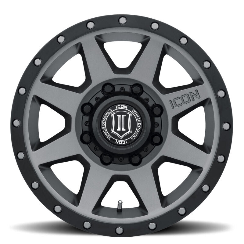 ICON 1817858150TT Rebound 17x8.5 8x170 6mm Offset 5in BS 125mm Bore Titanium Wheel