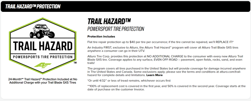 Atturo Tire SXXT-U2LA5ATA Atturo Trail Blade X/T SxS Tire - 30X10R15 73N