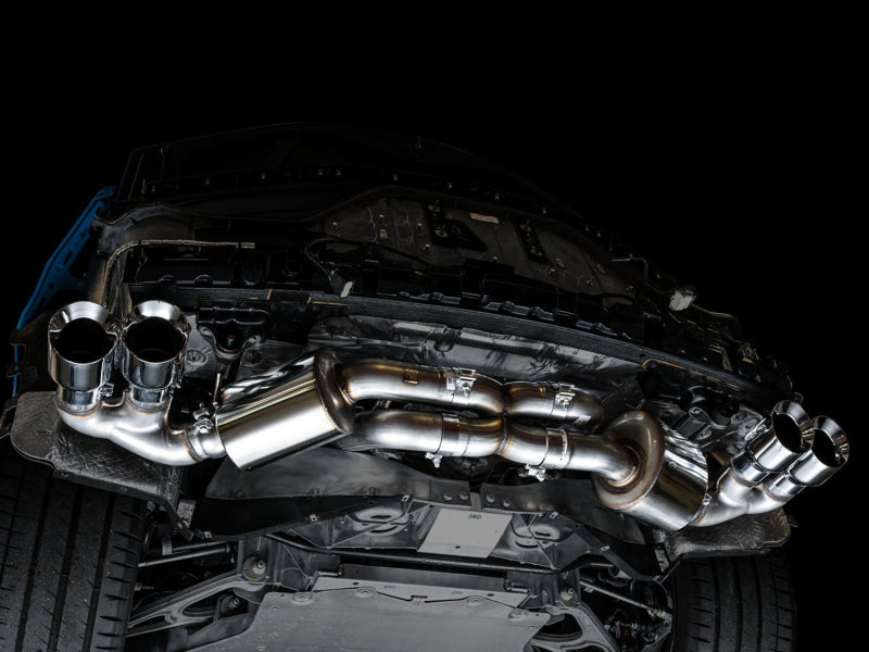 AWE Tuning 3015-42151 2020 Chevrolet Corvette (C8) Touring Edition Exhaust - Quad Chrome Silver Tips