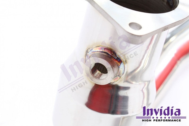 Invidia HS15SWMDOCB 15-21 Subaru WRX w/ Manual Transmission J-Pipe With Bottom High Flow Cat Down Pipe