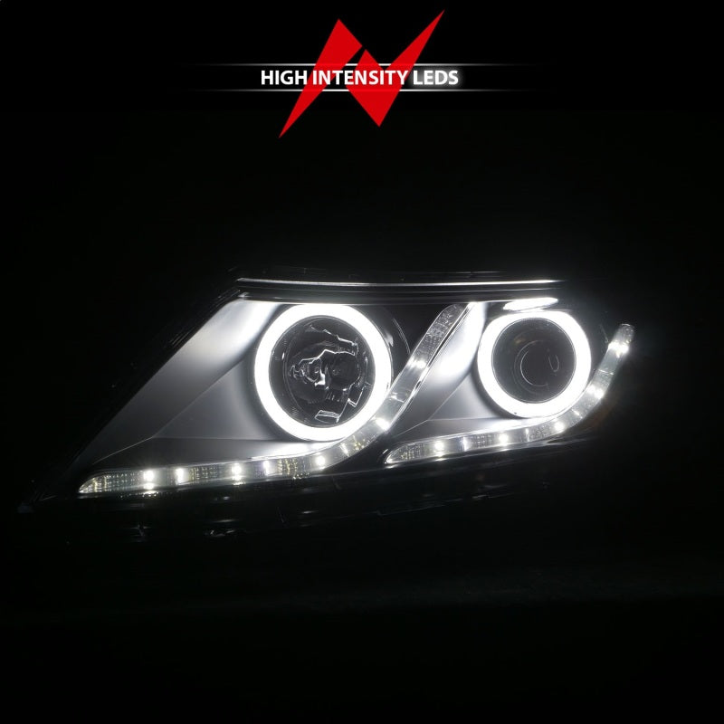 ANZO 121460 2011-2013 Kia Optima Projector Headlights w/ Halo Black (CCFL)