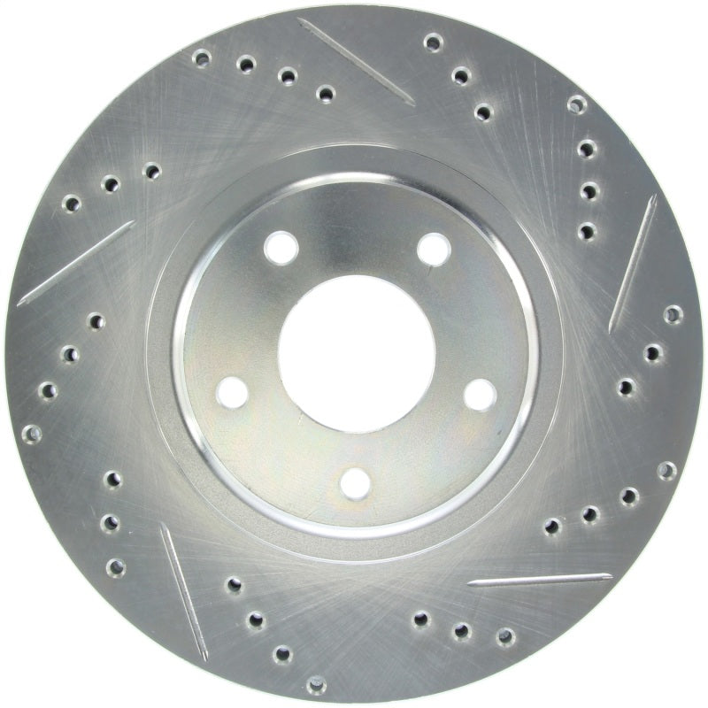 Stoptech 227.42080L StopTech Select Sport Select Sport Nissan Slotted and Drilled Left Front Rotor