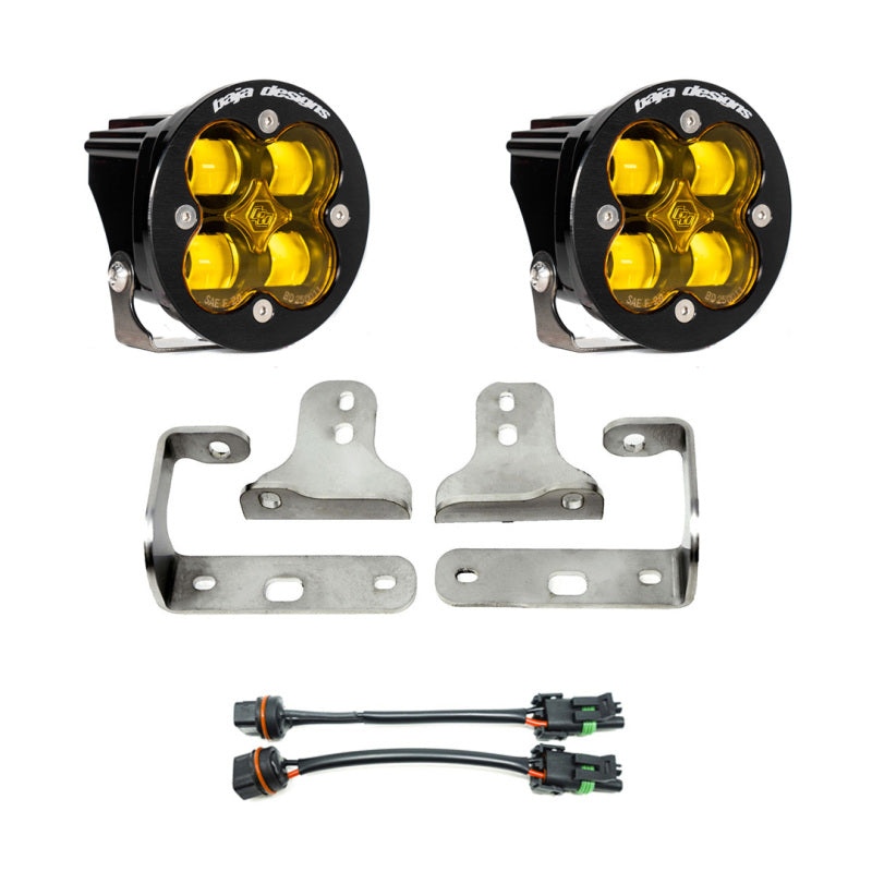 Baja Designs 447722 2018+ Wrangler JL Rubicon Sport Fog Light Pocket Kit - Amber