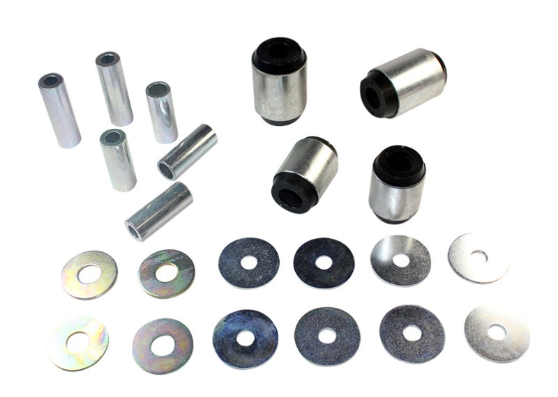 Whiteline W53312 Plus 02-09 Lexus GX470 / 06+ Toyota FJ Cruiser Fr C/A - Lwr Inner Front & Rear Bushing Kit
