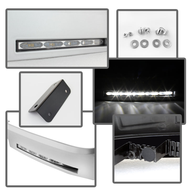 SPYDER 5077738 Spyder Toyota Tundra 07-13 Daytime LED Running Lights wo/switch Silver FL-DRL-TTU07-SIL