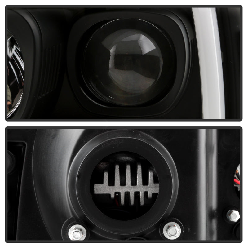 SPYDER 5088062 Spyder Ford F-250 99-04/Excursion 00-04 1 Piece LED Headlights - Black PRO-YD-FF25099V2PL-BK