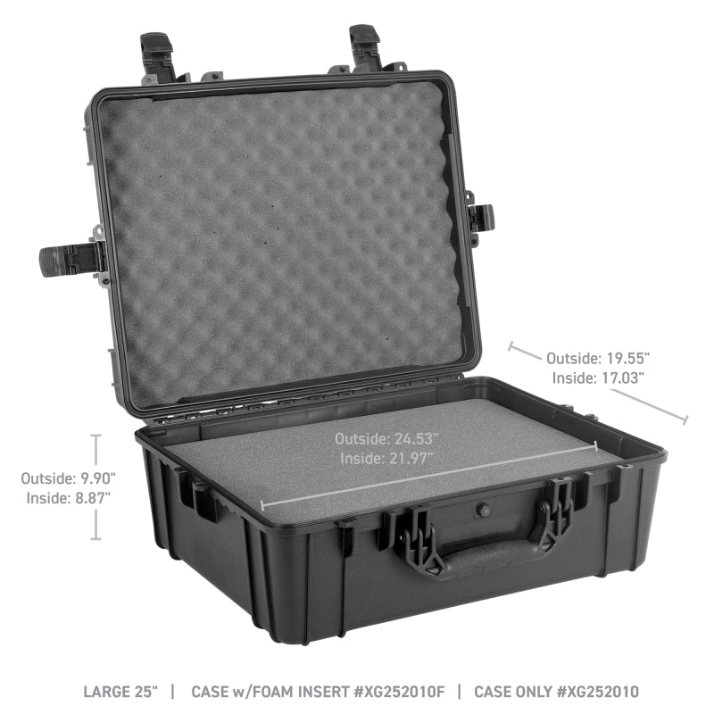 Go Rhino XG252010F XVenture Gear Hard Case w/Foam - Large 25in. / Lockable / IP67 - Tex. Black