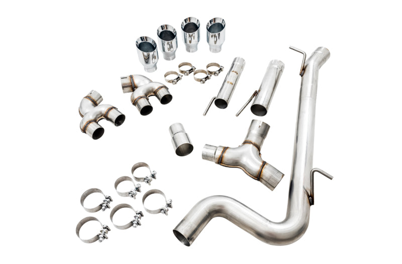 AWE Tuning 3015-42134 Mk7 Golf R Track Edition Exhaust w/Chrome Silver Tips 102mm
