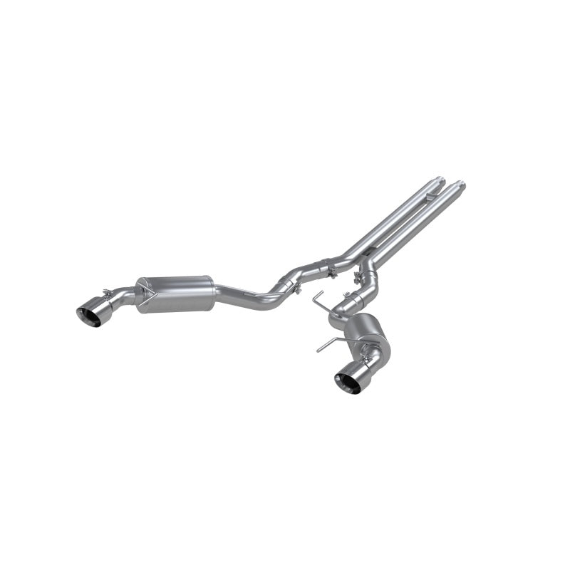 MBRP S7277AL 15 Ford Mustang GT 5.0 3in Cat Back Dual Split Rear Street Version 4.5in Tips - Aluminized