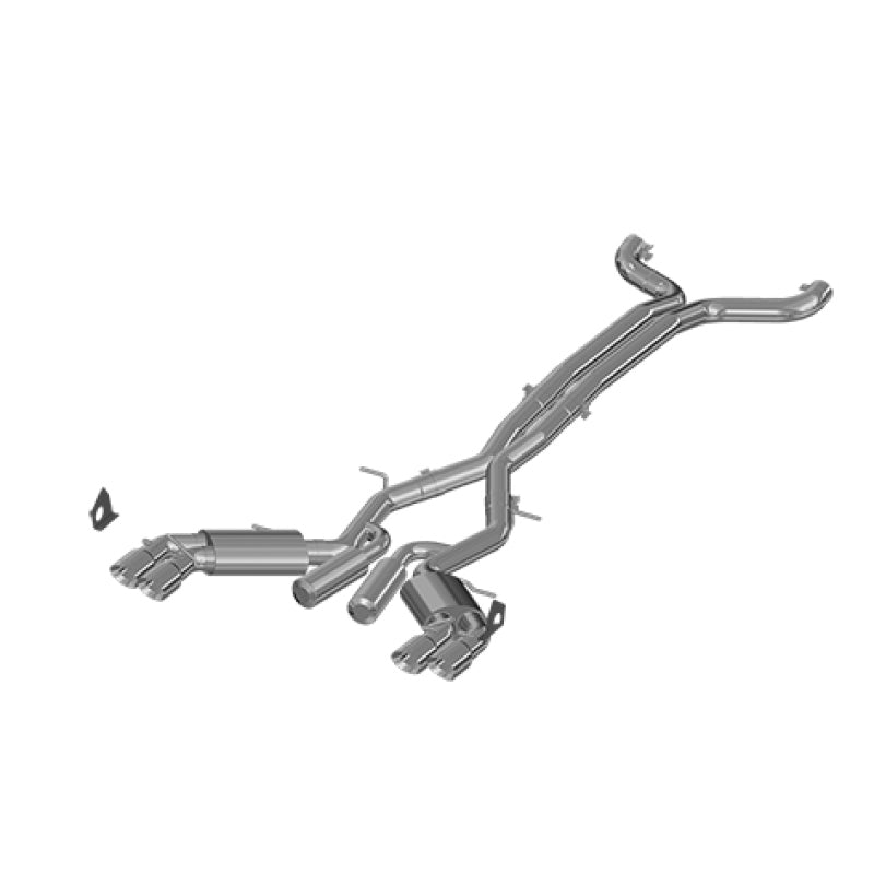 MBRP S7032409 2016+ Chevy Camaro SS 6.2L 3in Dual Cat-Back Quad Tip Exhaust Street Version w/ SS T409 Tips