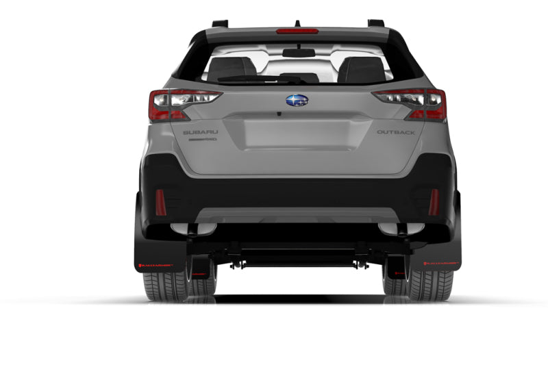 Rally Armor MF66-UR-BLK/WH 20-22 Subaru Outback Black UR Mud Flap w/ White Logo