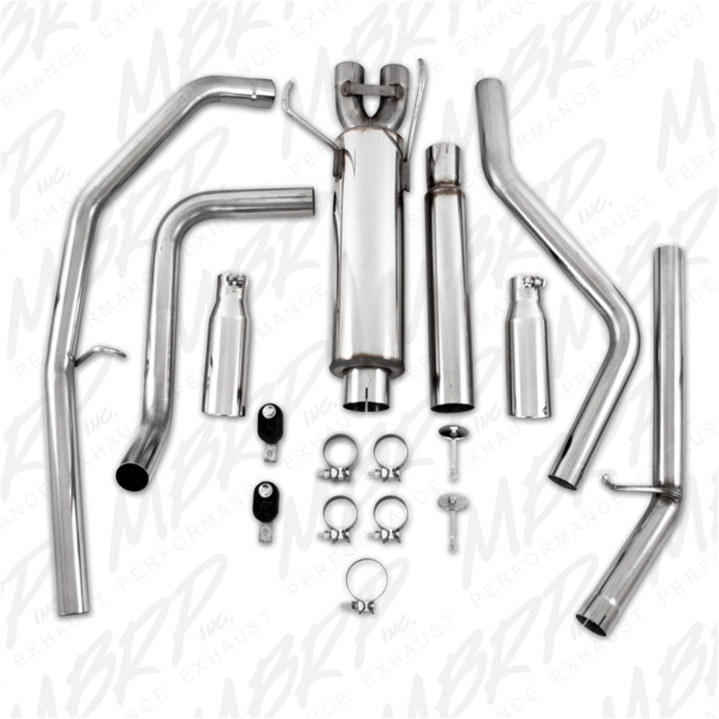 MBRP S5108409 2003 Dodge RAM Hemi 1500 5.7L SC/CC-SB Cat Back Dual Split Rear