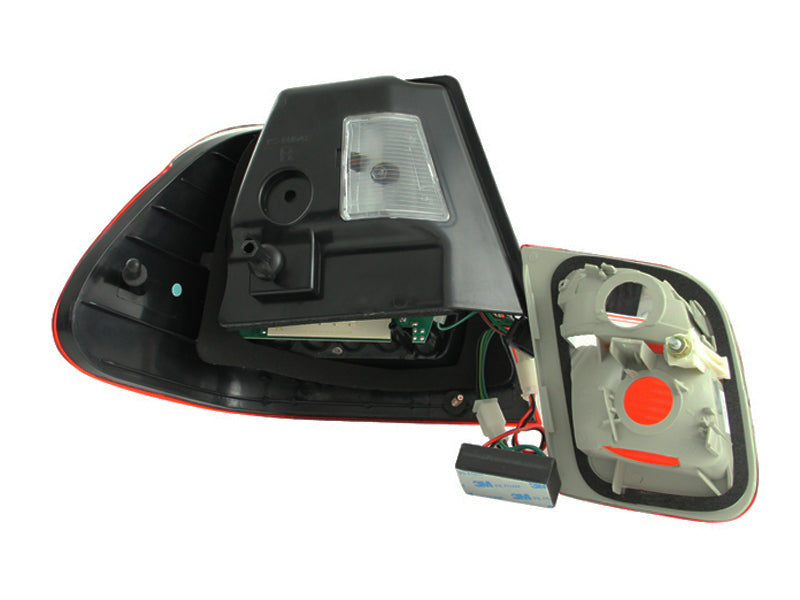 ANZO 321096 2002-2005 BMW 3 Series E46 LED Taillights Red/Clear